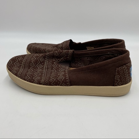 Toms Men's Aztec Print Classic Canvas Slip-On Shoes Size 8 - Picture 5 of 10